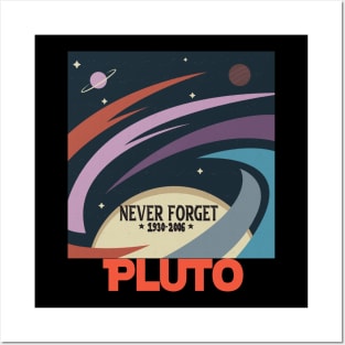 Funny Pluto Never Forget 1930-2006 - Never Forget Pluto Planet Funny Vintage Space Science Gift Posters and Art